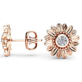 European And American Plated 18K Sunflower Earrings – Meaningful Gifts — 8