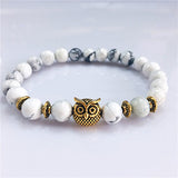 Owl Tiger's Eye Volcanic Stone Energy Bracelet – Jewelry Gift Ideas — 3