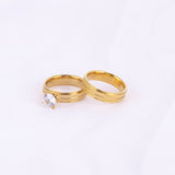 Stainless Steel Diamond Argyle Pattern Couple – Gifts for Couples — 4