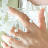 Temperament Small Rose Ring Pearl – Small Gift Ideas — 1