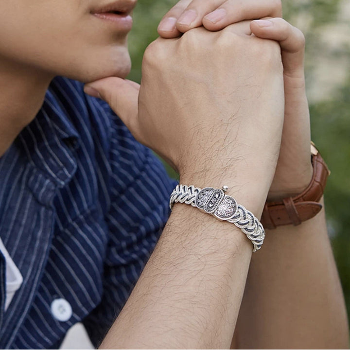 Sterling Silver Vintage Weave Bracelet – Jewelry Gift Ideas — 1