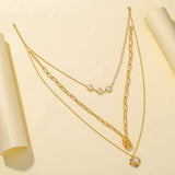 Three-layer Twin Elegant Pearl Shell Clavicle Chain – Gift Ideas — 2