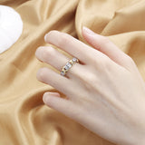 Fashion Color Separation Letter X Cross Zircon Ring – Stylish Gifts — 9