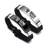 Black Silver Her King His Queen Couple Bracelets – Gifts for Couples — 2