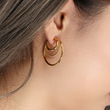 Trendy Earrings Stainless Steel Multi-layer – Jewelry Gift Ideas — 5