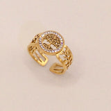 Titanium Steel Lucky Tree Diamond Studded Hollow Ring – Gift Ideas — 6
