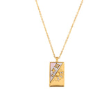 Stainless Steel Diagonal Shell Sun Necklace – Jewelry Gift Ideas — 2