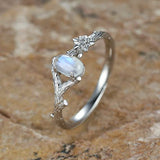 Natural Moonlight Stone Ring Feminine – Unique Gift Ideas — 5