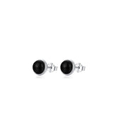 S925 Sterling Silver Black Agate Stud Earrings – Unique Gift Ideas — 2