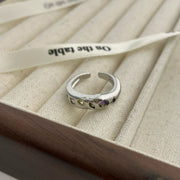 Sweet Small Colored Love Zircon Ring – Gifts for Couples — 3