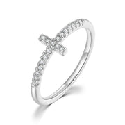 Cross Micro Set Zircon Ring – Gift Ideas — 5
