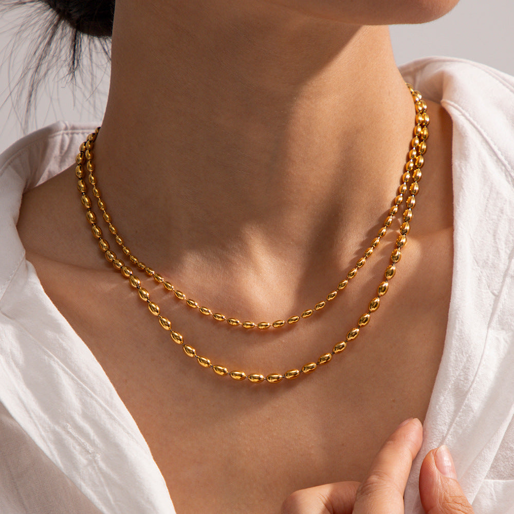 Stainless Steel Double-layer Necklace – Jewelry Gift Ideas — 1