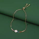 Bronze Colored Zircon Flower Pendant Shrink Pull – Jewelry Gift Ideas — 6