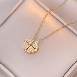 Open And Close Four-leaf Flower Dual-wear – Jewelry Gift Ideas — 19