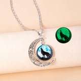 Vintage Wolf Moon Luminous Necklace – Jewelry Gift Ideas — 6
