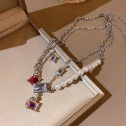 Women's All-match Stitching Love Pearl Necklace – Jewelry Gift Ideas — 16