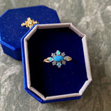 Rhombus Turquoise Natural Opal Opal Ring 925 – Unique Gift Ideas — 18