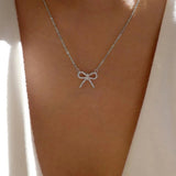 Simple Bowknot Pendant Women's Alloy Necklace – Jewelry Gift Ideas — 4