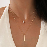 Fashion Strip Double Pendant Necklace – Jewelry Gift Ideas — 1