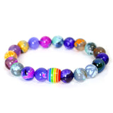 Rainbow Bead Bracelet Pride Natural Stone Strand – Jewelry Gift Ideas — 12