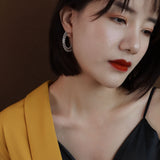 Stitching C Shaped Earrings Small Jewelry – Jewelry Gift Ideas — 4