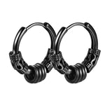 Black Geometric Pendant Stainless Steel Earrings – Jewelry Gift Ideas — 12