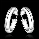 Women's Fashion Earrings Silver Plated Glossy Ear Ring – Stylish Gifts — 10