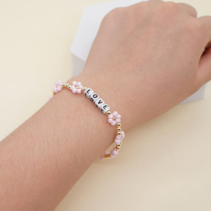 English Letter LOVE Small Rice-shaped Beads – Jewelry Gift Ideas — 1