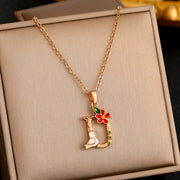 26 English Letters Enamel Elegant Sweet Necklace – Jewelry Gift Ideas — 12