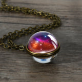 Cosmic Galaxy Nebula Double-sided Spherical Time – Jewelry Gift Ideas — 19