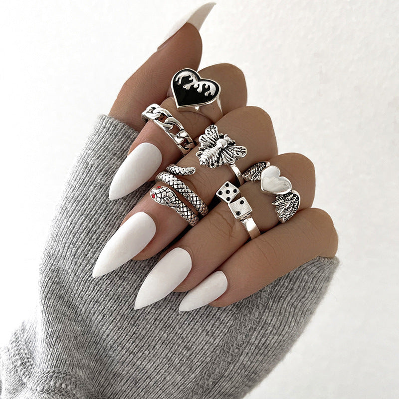 Women's Fashion Vintage Oil Drip Geometric Ring – Stylish Gifts — 1