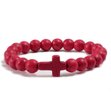 Blue Turquoise Cross Bracelet – Jewelry Gift Ideas — 3