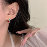 Colored Drip Glaze Enamel Round Ring Earrings – Meaningful Gifts — 3