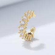 S925 Sterling Silver C-Shaped Zircon Ear Clip – Special Occasion Gifts — 2