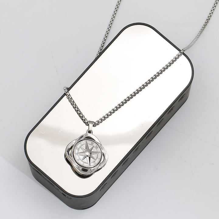 Fashion Titanium Steel Rotating Octagonal Star – Jewelry Gift Ideas — 1