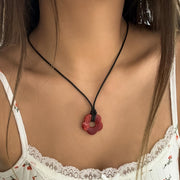 Wax Thread Adjustable Simple Flower Necklace – Jewelry Gift Ideas — 8