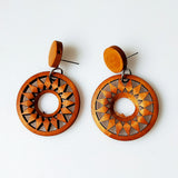 Ethnic Style Retro Wood Earrings Eardrops Geometric – Stylish Gifts — 7