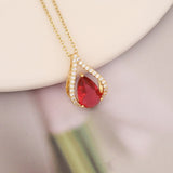 Red Love Maple Leaf Pendant Stainless Steel – Jewelry Gift Ideas — 2