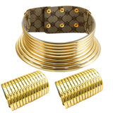 African Tribal Collar Bracelet Set Exaggerated – Jewelry Gift Ideas — 7