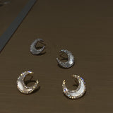 Moon Sea Diamond Shell Stud Earrings For Women – Gifts for Her — 9