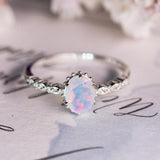 Round Opal Zinc Alloy Plating Ring – Practical Gifts — 2