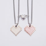 2pcs Magnetic Heart-shaped Mosaic Necklace Fashion – Gifts for Couples — 3