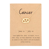 Zodiac Simple Gold Alloy Pendant Necklace – Jewelry Gift Ideas — 3