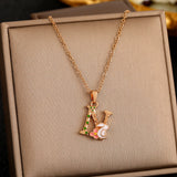 26 English Letters Enamel Elegant Sweet Necklace – Jewelry Gift Ideas — 15