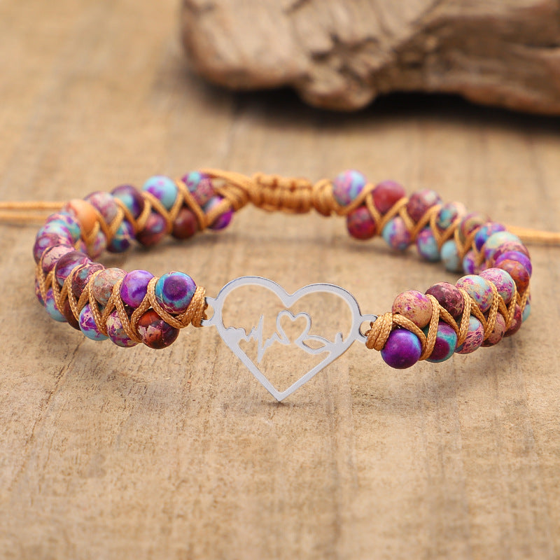 Hand Braided Double Emperor Turquoise Bracelet – Jewelry Gift Ideas — 1
