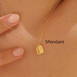 Minimalist Carved Name Pendant Necklace – Jewelry Gift Ideas — 17