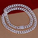 Fashion 10MM Square Button Side Necklace – Jewelry Gift Ideas — 1