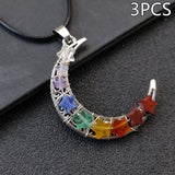 Crystal Stone Seven Chakras Moon Pentagram – Jewelry Gift Ideas — 2