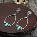 Big Circle Drop-shaped Turquoise Earrings – Special Occasion Gifts — 4