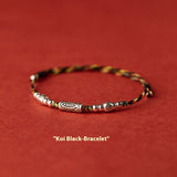 925 Silver Lucky Koi Braided Rope Red Bracelet – Jewelry Gift Ideas — 2